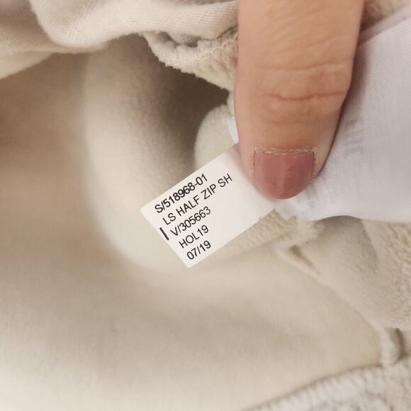 Banana Republic Cream Sherpa Quarter Zip Pullover Sweater Women's S - Picture 8 of 8